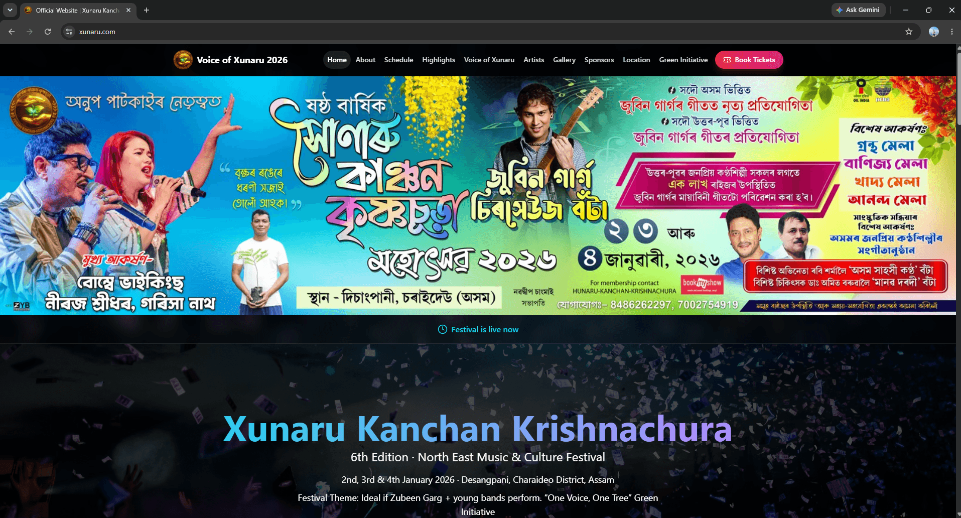 Xunaru Kanchan Krishnachura - Business Websites built by RSIO in Assam